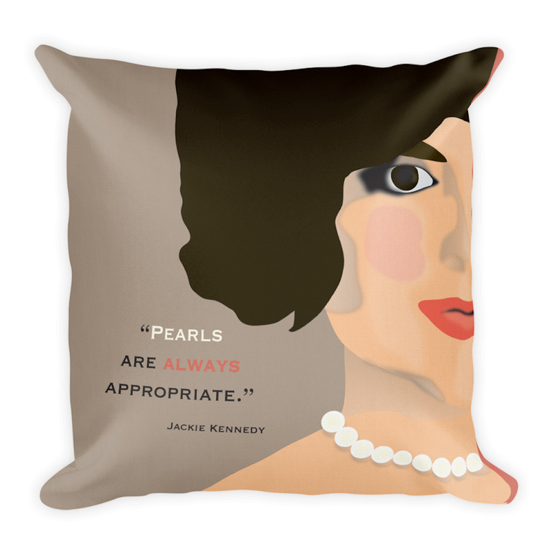 Pop Jackie with Pearls Pillow